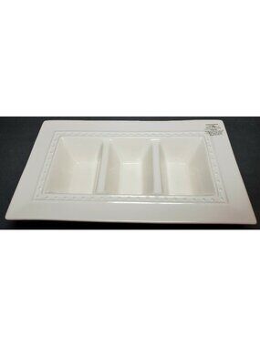 NORA FLEMING RETIRED GARNISH DISH I5 PEARL DOT CERAMIC NEW ORIGINAL BOX RETIRED